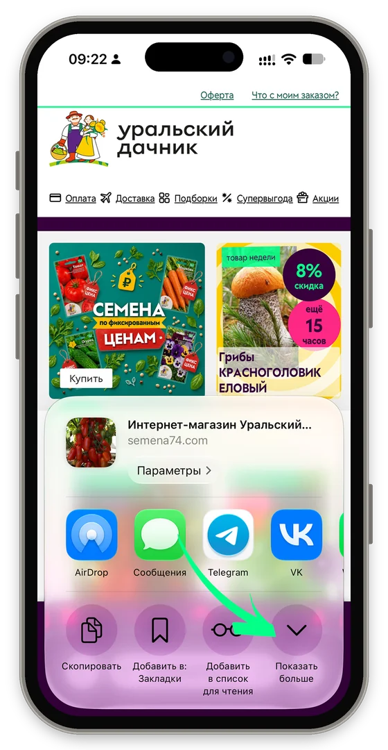 Шаг 3: «Показать больше»