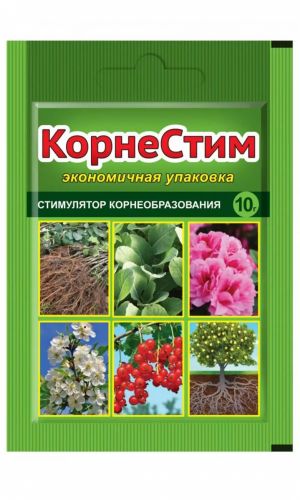 КОРНЕСТИМ 10 г — Улучшает укоренение черенков и саженцев плодовых, ягодных, хвойных и цветочно-декоративных культур, рассады овощей и цветов!