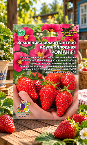 Земляника РОМАН F1 &mdash; Ремонтантный, крупноплодный сорт!